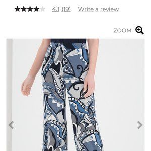 Chicos travelers border print crop pants